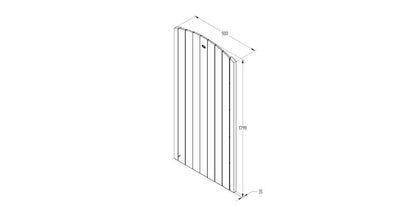 Forest Heavy Duty Dome Top Tongue & Groove Gate 6ft (1.80m high)
