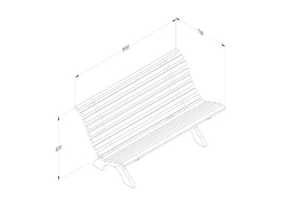 Forest Kuba Bench 1.5m