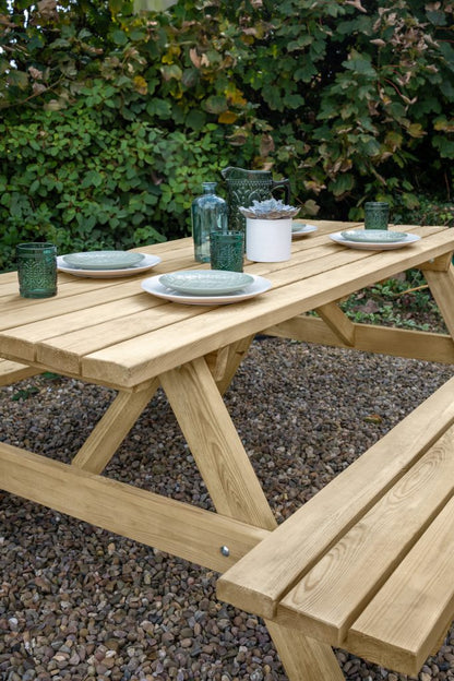 Forest Rectangular Picnic Table - Large