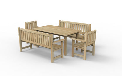 Forest Rosedene Set 2- Table, Benches and Chairs