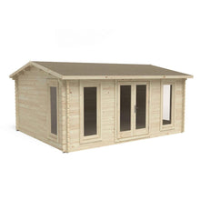 Forest Rushock 5.0m x 4.0m Log Cabin - Apex Roof, Double Glazed with Polyester Felt