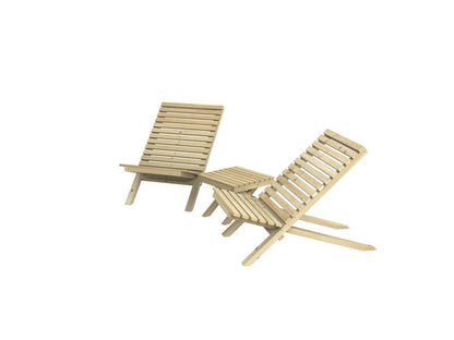 Forest Slatted Chair and Table Set