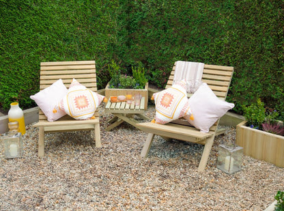 Forest Slatted Chair and Table Set