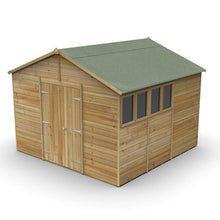 Forest Timberdale 10x10 Apex Shed - Double Door - 4 Windows - 2 Opening