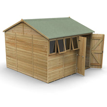 Forest Timberdale 10x10 Reverse Apex Shed - Double Door - 4 Window - 2 Opening