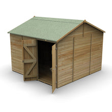 Forest Timberdale 10x10 Reverse Apex Shed - Double Door - No Windows