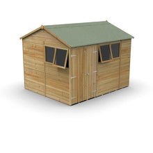 Forest Timberdale 10x8 Reverse Apex Shed - Double Door - 4 Window - 1 Opening