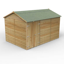 Forest Timberdale 12x8 Reverse Apex Shed - Double Door - No Windows