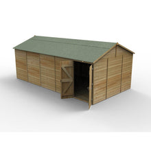 Forest Timberdale 20x10 Reverse Apex Shed - Double Door - No Windows