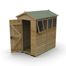 Forest Timberdale 4x6 Apex Shed - 4 Windows - 1 Opening