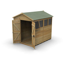 Forest Timberdale 6x8 Apex Shed - Double Door - 4 Windows - 1 Opening
