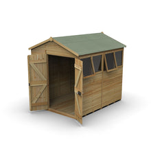 Forest Timberdale 6x8 Apex Shed - Double Door - 4 Windows - 2 Opening