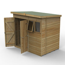 Forest Timberdale 7x5 Pent Shed - Double Door - 2 Window - 1 Opening