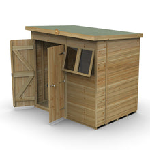Forest Timberdale 7x5 Pent Shed - Double Door - 2 Window - 2 Opening