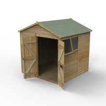 Forest Timberdale 7x7 Apex Shed - Double Door - 2 Windows - 1 Opening