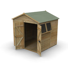 Forest Timberdale 7x7 Apex Shed - Double Door - 2 Windows - 2 Opening