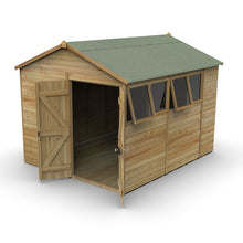 Forest Timberdale 8x10 Apex Shed - Double Door - 4 Windows - 2 Opening