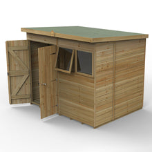 Forest Timberdale 8x6 Pent Shed - Double Door - 2 Window - 1 Opening