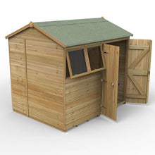 Forest Timberdale 8x6 Reverse Apex Shed - Double Door - 2 Window - 2 Opening