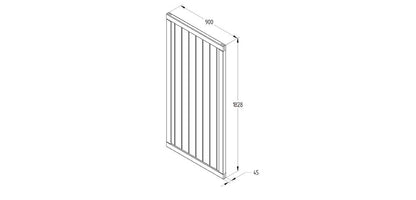 Forest Vertical Tongue & Groove Gate 6ft (1.83m high)