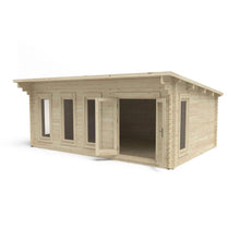 Forest Wolverley 6.0m x 4.0m Log Cabin - Pent Roof, Double Glazed with Polyester Felt