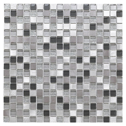 Verona Platinum Glass/Metal Mix Mosaic 300x300mm