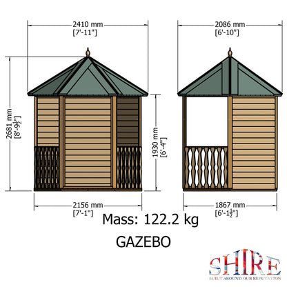 Shire Gazebo 7x6ft