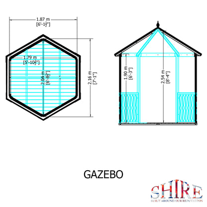 Shire Gazebo 7x6ft