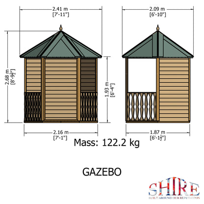 Shire Gazebo 7x6ft
