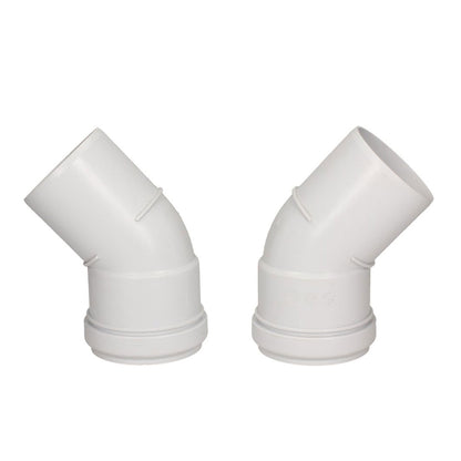 Glow-Worm Pair of 45 Degree White Plume Bends