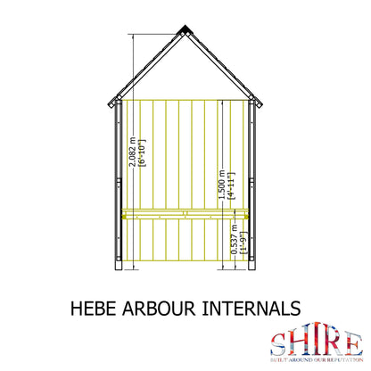 Shire Hebe Arbour Seat Pressure Treated Wood