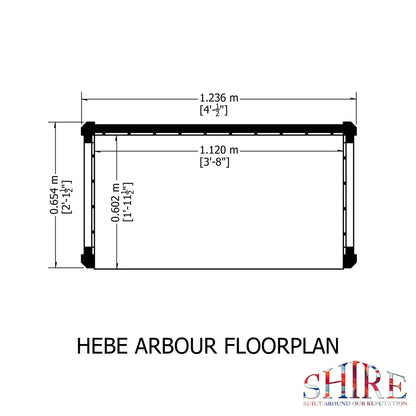 Shire Hebe Arbour Seat Pressure Treated Wood