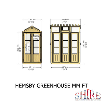Shire Hemsby Greenhouse 4 x 6ft