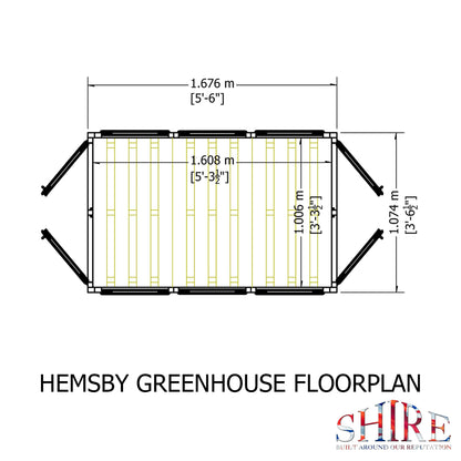Shire Hemsby Greenhouse 4 x 6ft