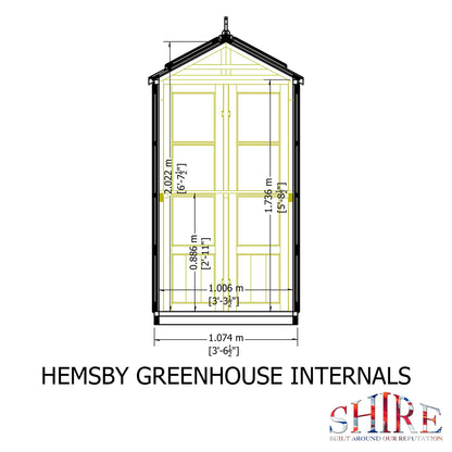 Shire Hemsby Greenhouse 4 x 6ft