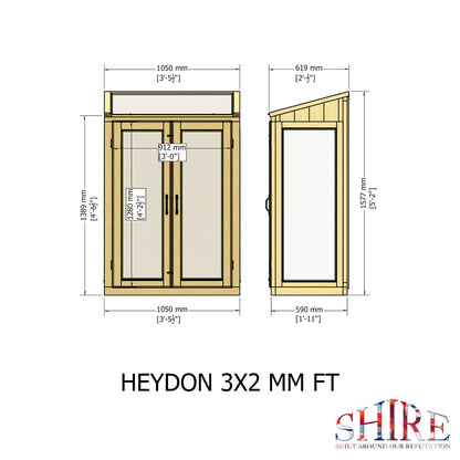 Shire Heydon Lean To Greenhouse 3 x 2ft