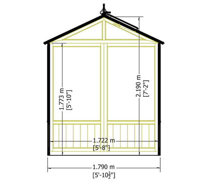 Shire Holkham Wooden 6 x 4ft Greenhouse