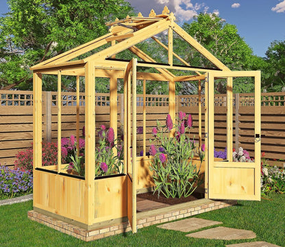 Shire Holkham Wooden Apex Greenhouse 8 x 4ft