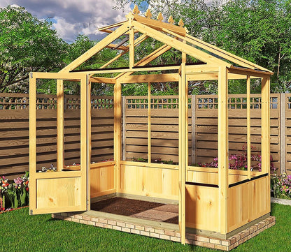 Shire Holkham Wooden Apex Greenhouse 8 x 4ft