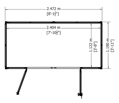 Shire Holkham Wooden Apex Greenhouse 8 x 4ft