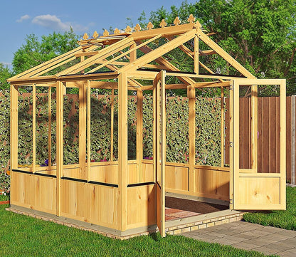Shire Holkham Wooden Apex Greenhouse 8 x 8ft