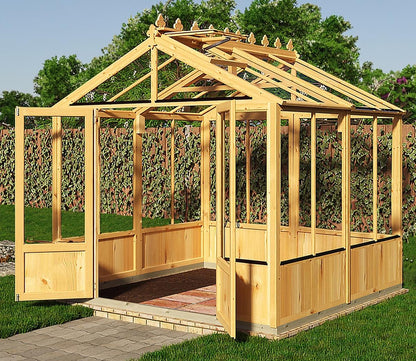 Shire Holkham Wooden Apex Greenhouse 8 x 8ft