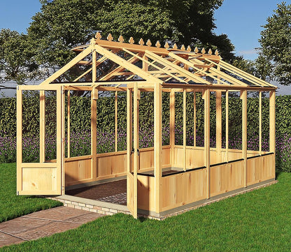 Shire Holkham Wooden Apex Greenhouse 8 x 12ft