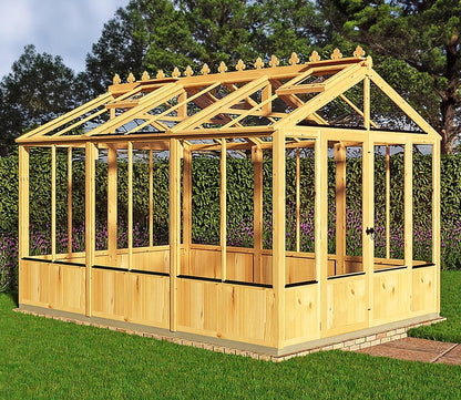 Shire Holkham Wooden Apex Greenhouse 8 x 12ft