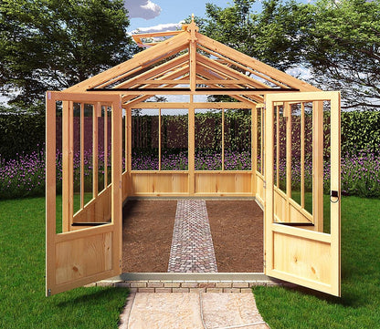 Shire Holkham Wooden Apex Greenhouse 8 x 12ft