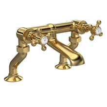 Hudson Reed Topaz Deck Mounted Bath Filler Trad Brushed Brass Brass 187x262x217mm