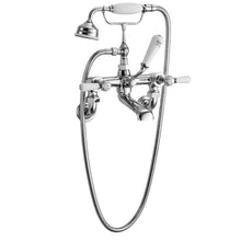 Hudson Reed Topaz Wall Mounted Bath Shower Mixer Trad Chrome Brass 320x350x155mm - BC304HLWM