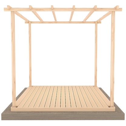 Shire 8 x 8ft Ivy Pergola Kit with Decking