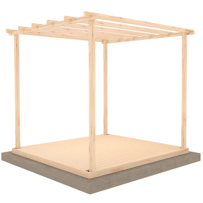 Shire 8 x 8ft Ivy Pergola Kit with Decking