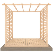 Shire 8 x 8ft Ivy Pergola Kit with Decking and Sides